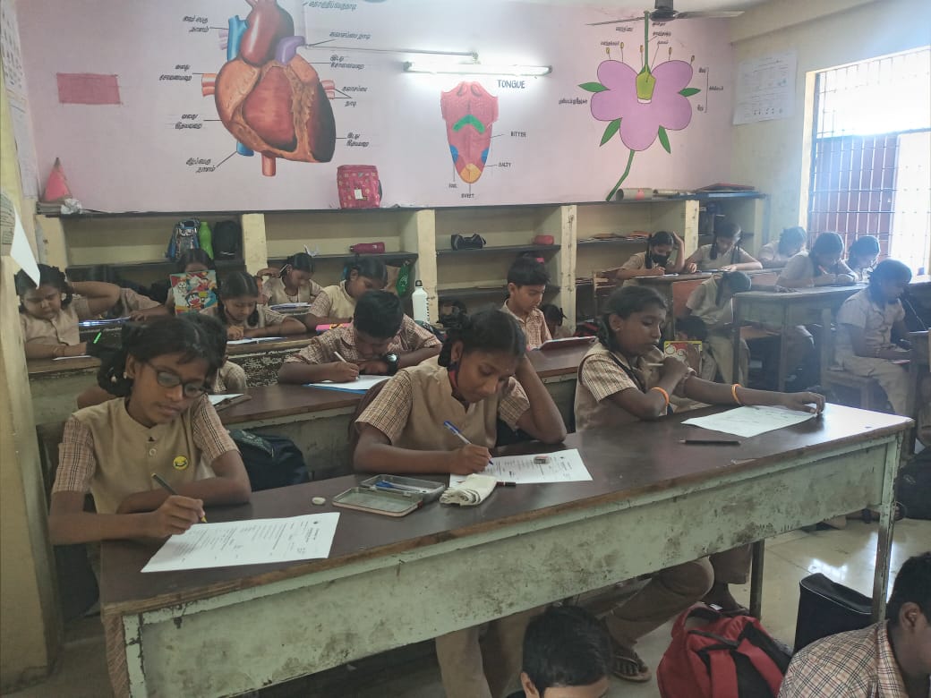 VRM children writing exam